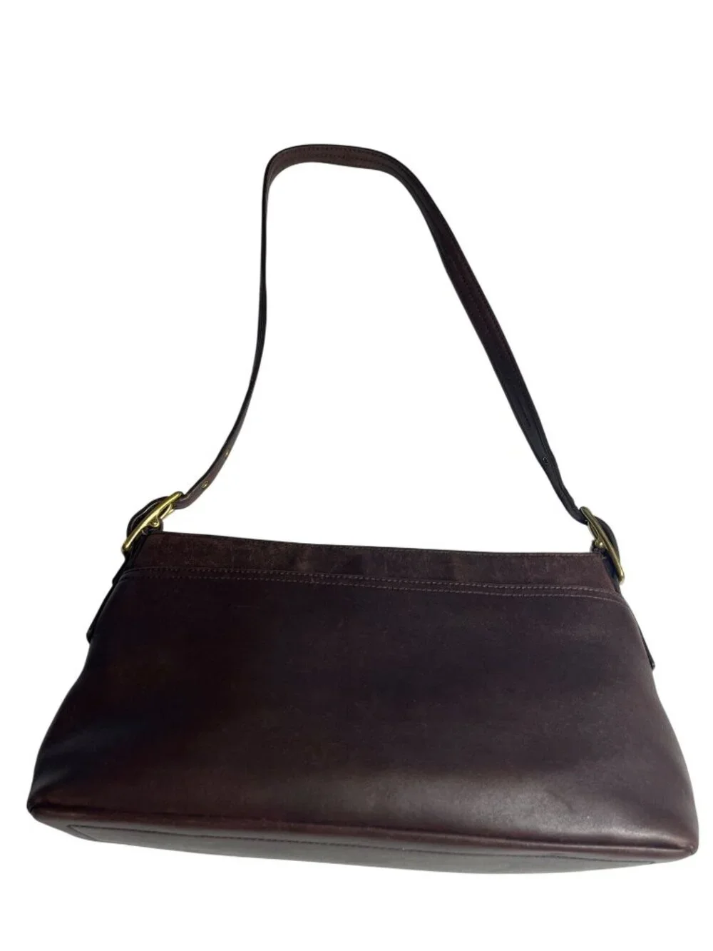 Coach VTG Legacy Shoulder Bag Brown Leather C23-9861 Adj. Strap Top-Zip Close